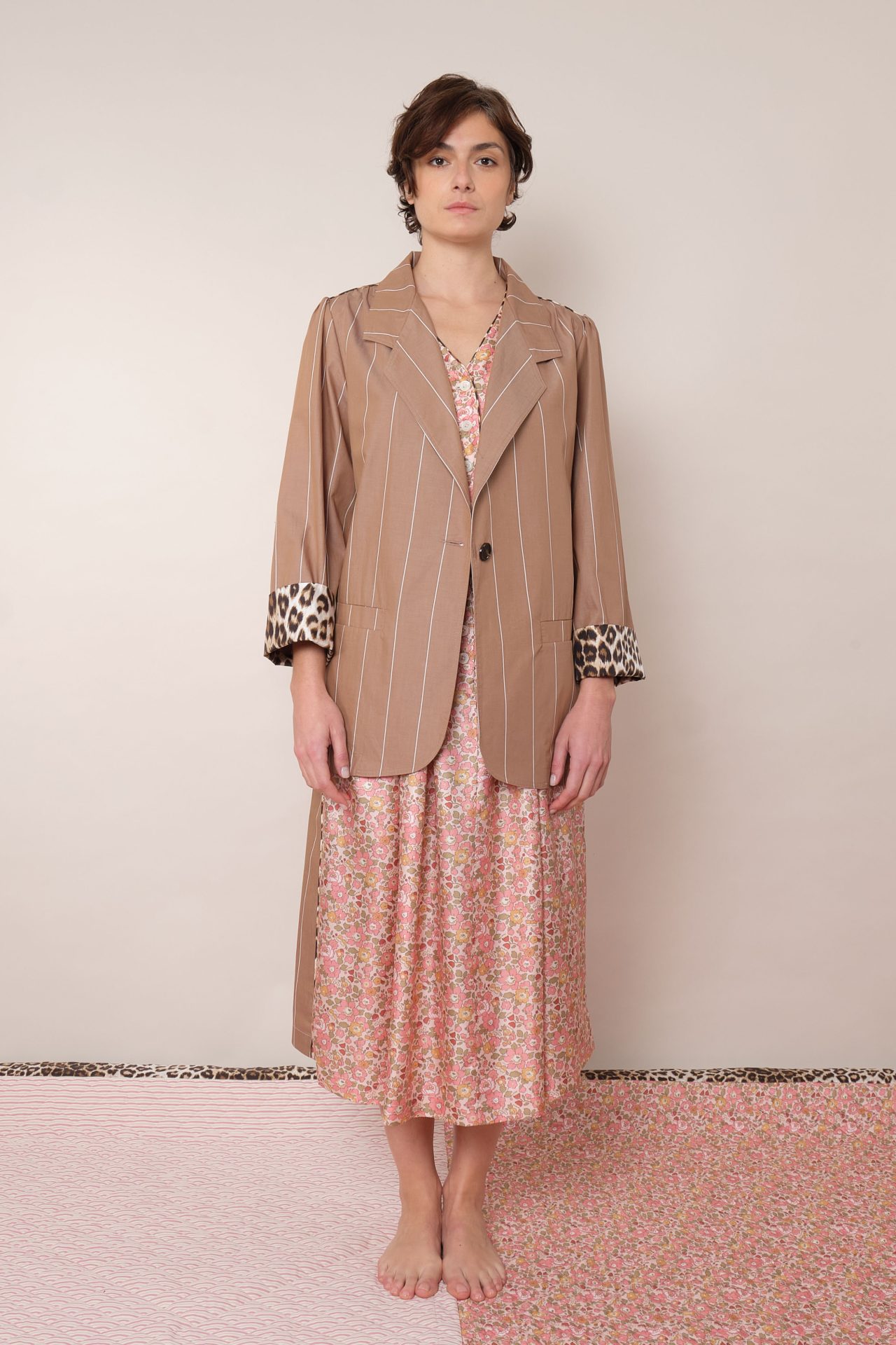 la prestic ouiston Veste ELICHOU – Raye Tabac